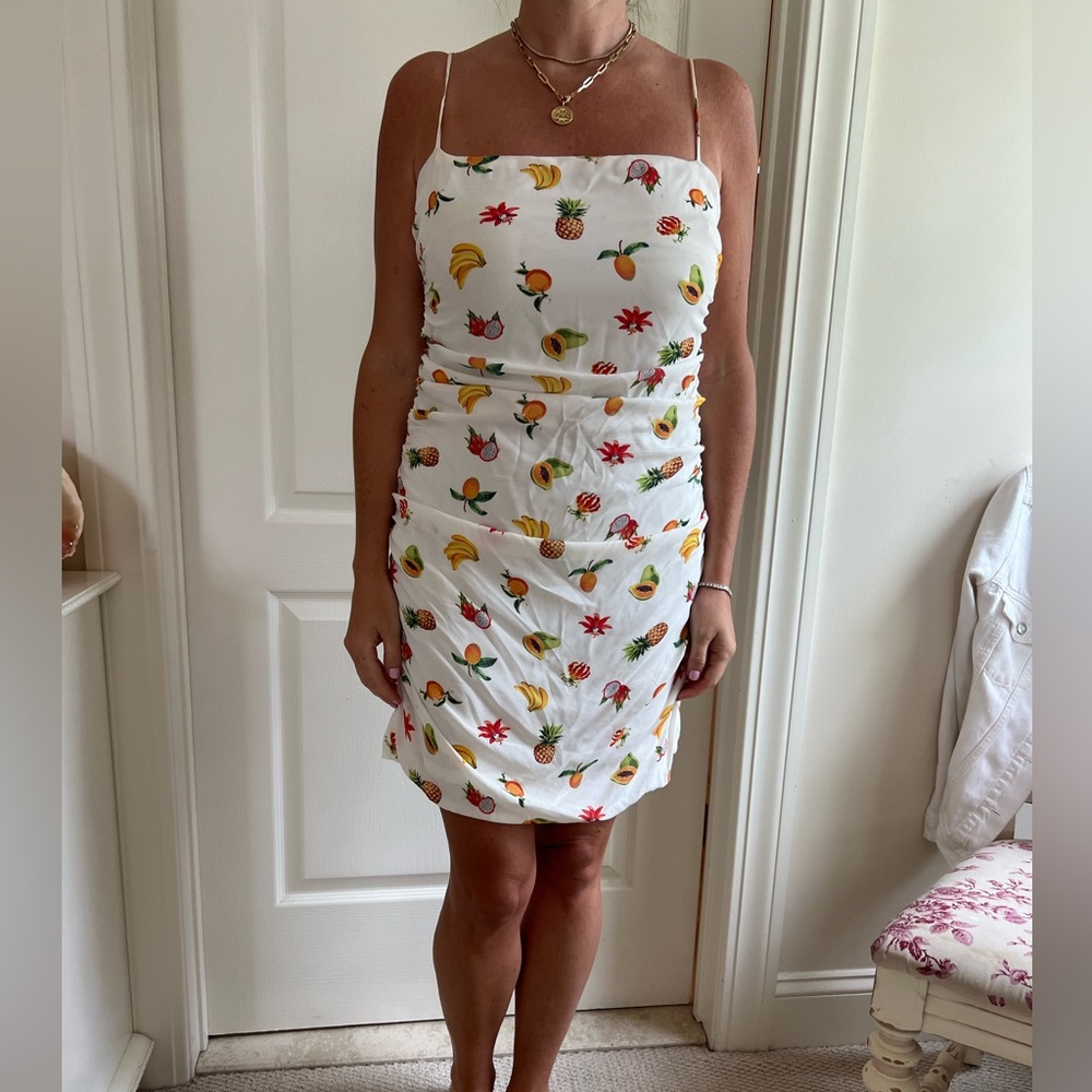 WEWOREWHAT Skinny strap fruit mini dress